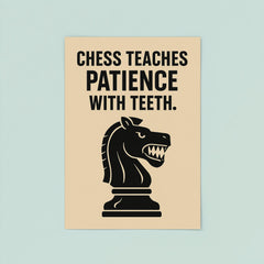 Chess teaches patience with teeth poster 8