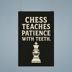 Chess teaches patience with teeth poster 9