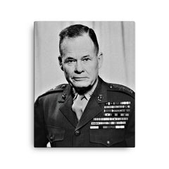 Chesty Puller canvas print on a plain backdrop in size 16"x20".