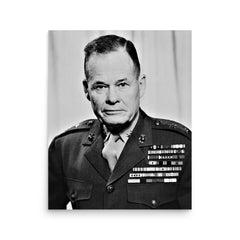 Chesty Puller poster on a plain backdrop in size 16"x20".