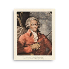 Chevalier de Saint-Georges canvas print on a plain backdrop in size 16"x20".