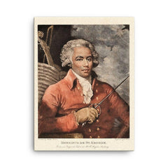 Chevalier de Saint-Georges canvas print on a plain backdrop in size 18"x24".