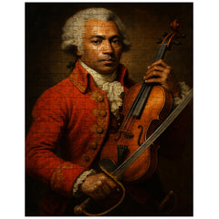 Chevalier de Saint Georges violin and saber portrait jigsaw puzzle