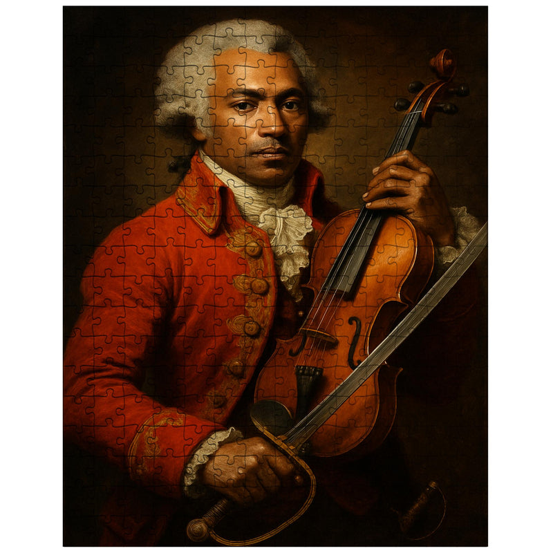 Chevalier de Saint Georges violin and saber portrait jigsaw puzzle