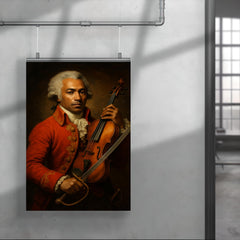 Chevalier de Saint Georges violin and saber portrait poster 4