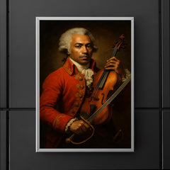 Chevalier de Saint Georges violin and saber portrait poster 5