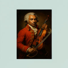 Chevalier de Saint Georges violin and saber portrait poster 8