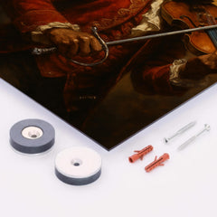 Chevalier de Saint Georges with violin and rapier metal print mockup