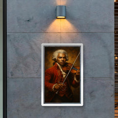 Chevalier de Saint Georges with violin and rapier poster 2