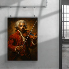 Chevalier de Saint Georges with violin and rapier poster 4