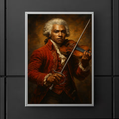 Chevalier de Saint Georges with violin and rapier poster 5