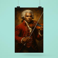 Chevalier de Saint Georges with violin and rapier poster 6