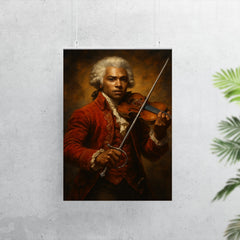 Chevalier de Saint Georges with violin and rapier poster 7