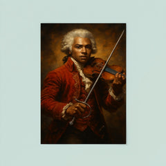 Chevalier de Saint Georges with violin and rapier poster 8