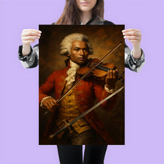 Chevalier de Saint Georges with violin and sword poster 3