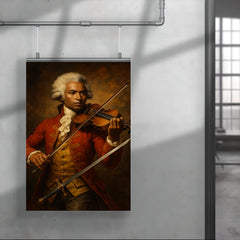 Chevalier de Saint Georges with violin and sword poster 4