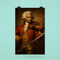Chevalier de Saint Georges with violin and sword poster 6