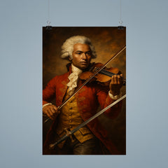 Chevalier de Saint Georges with violin and sword poster 9