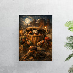 Chhatrapati Shivaji escaping Agra in baskets poster 7