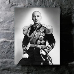 Chiang Kai-shek metal print mockup