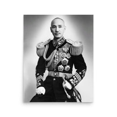 Chiang Kai-shek poster on a plain backdrop in size 16"x20".