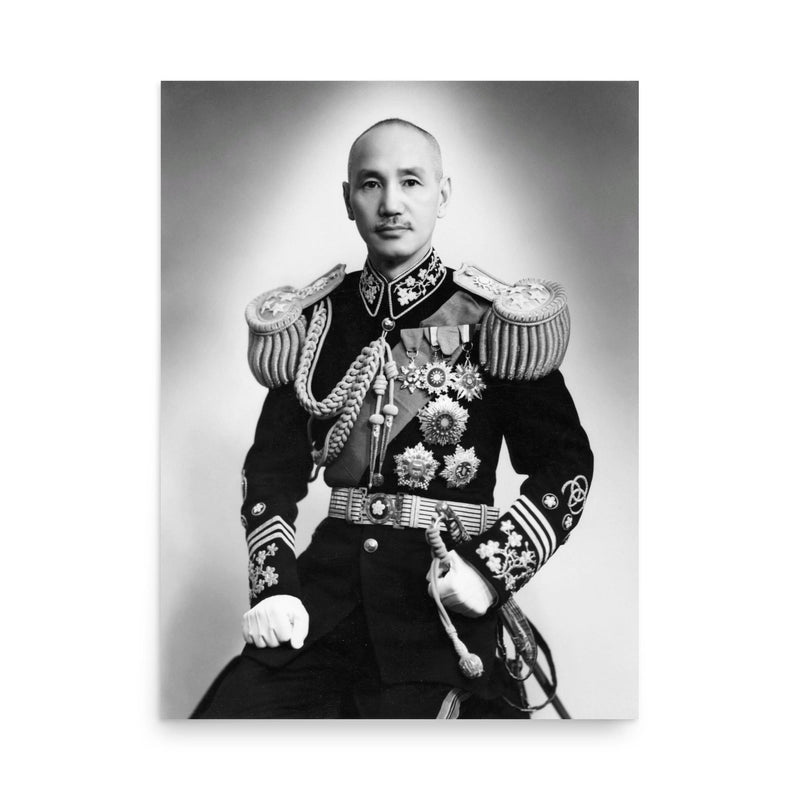 Chiang Kai-shek poster on a plain backdrop in size 18