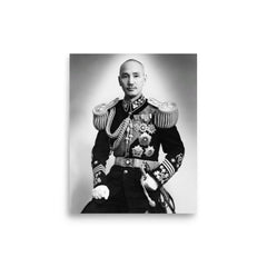 Chiang Kai-shek poster on a plain backdrop in size 8"x10".