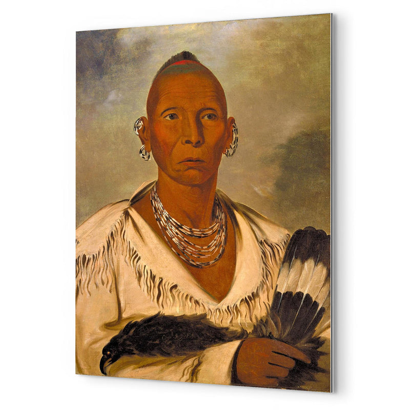 Chief Black Hawk metal print mockup