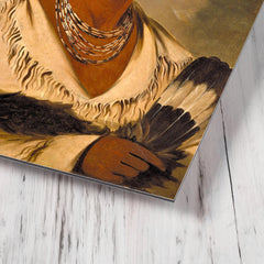 Chief Black Hawk metal print mockup