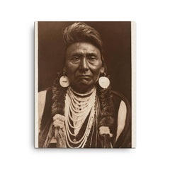 Chief Joseph canvas print on a plain backdrop in size 16"x20".