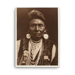 Chief Joseph canvas print on a plain backdrop in size 18"x24".
