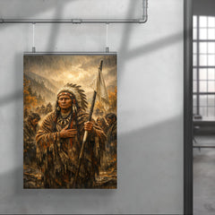 Chief Joseph surrender speech in autumn rain poster 4