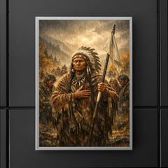 Chief Joseph surrender speech in autumn rain poster 5