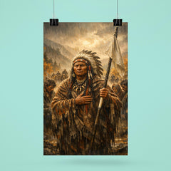 Chief Joseph surrender speech in autumn rain poster 6