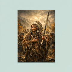 Chief Joseph surrender speech in autumn rain poster 8