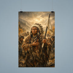 Chief Joseph surrender speech in autumn rain poster 9