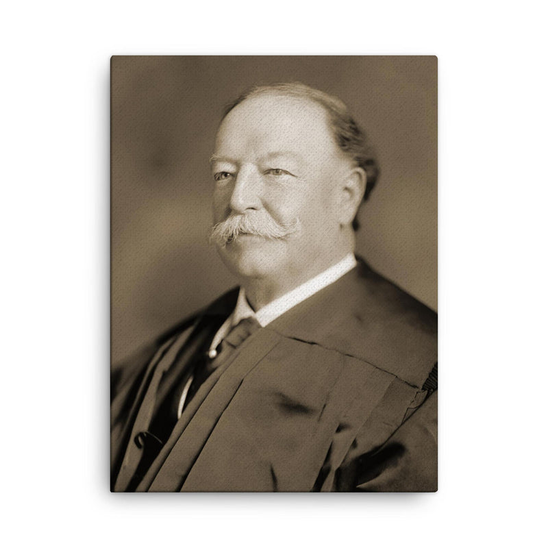 Chief Justice William Howard Taft canvas print on a plain backdrop in size 18
