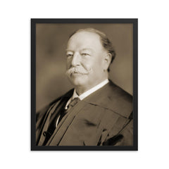 Chief Justice William Howard Taft framed print on a plain backdrop in size 16"x20".