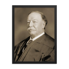 Chief Justice William Howard Taft framed print on a plain backdrop in size 18"x24".