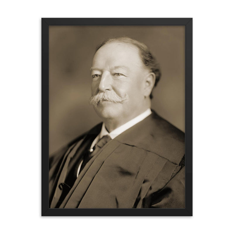 Chief Justice William Howard Taft framed print on a plain backdrop in size 18