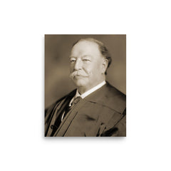 Chief Justice William Howard Taft poster on a plain backdrop in size 8"x10".