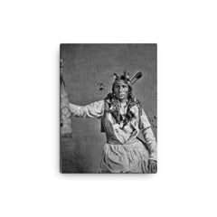 Chief Little Crow canvas print on a plain backdrop in size 12"x16".