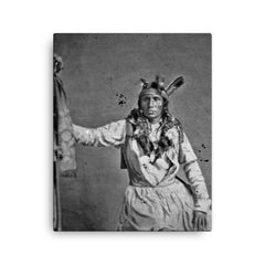 Chief Little Crow canvas print on a plain backdrop in size 16"x20".