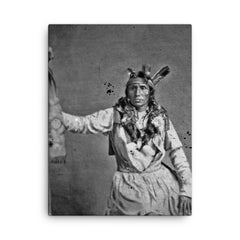 Chief Little Crow canvas print on a plain backdrop in size 18"x24".