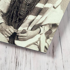 Chief Poundmaker metal print mockup