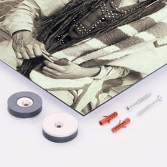 Chief Poundmaker metal print mockup