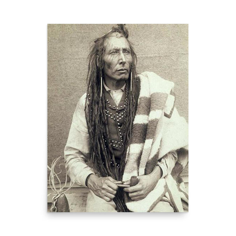 Chief Poundmaker poster on a plain backdrop in size 18