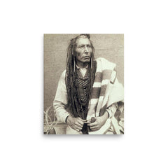 Chief Poundmaker poster on a plain backdrop in size 8"x10".