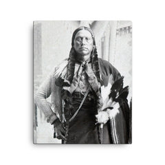 Chief Quanah Parker canvas print on a plain backdrop in size 16"x20".