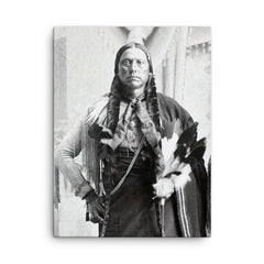 Chief Quanah Parker canvas print on a plain backdrop in size 18"x24".